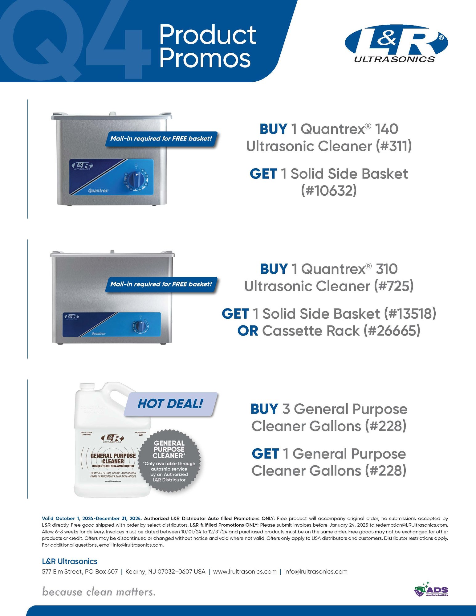 L&R Ultrasonics Q4 2024 Specials