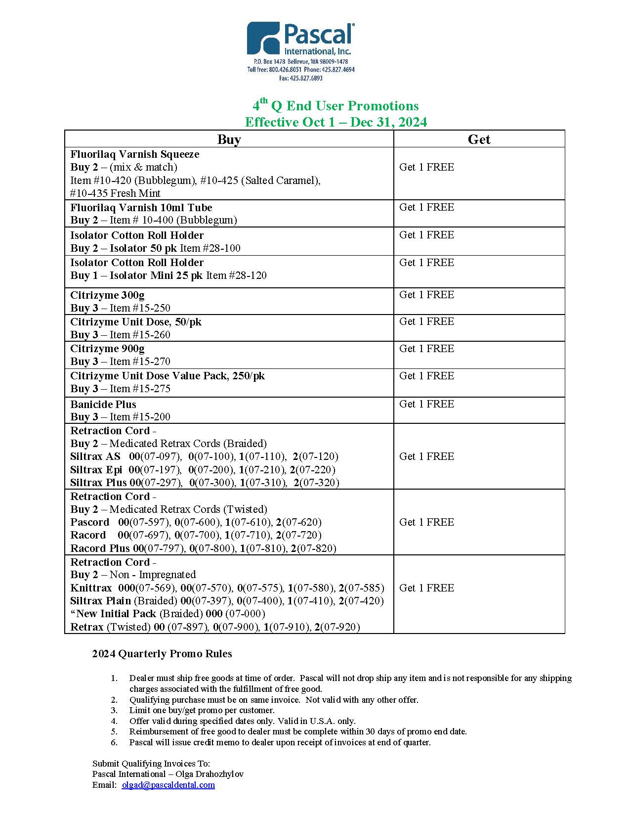 Pascal Q4 2024 Specials