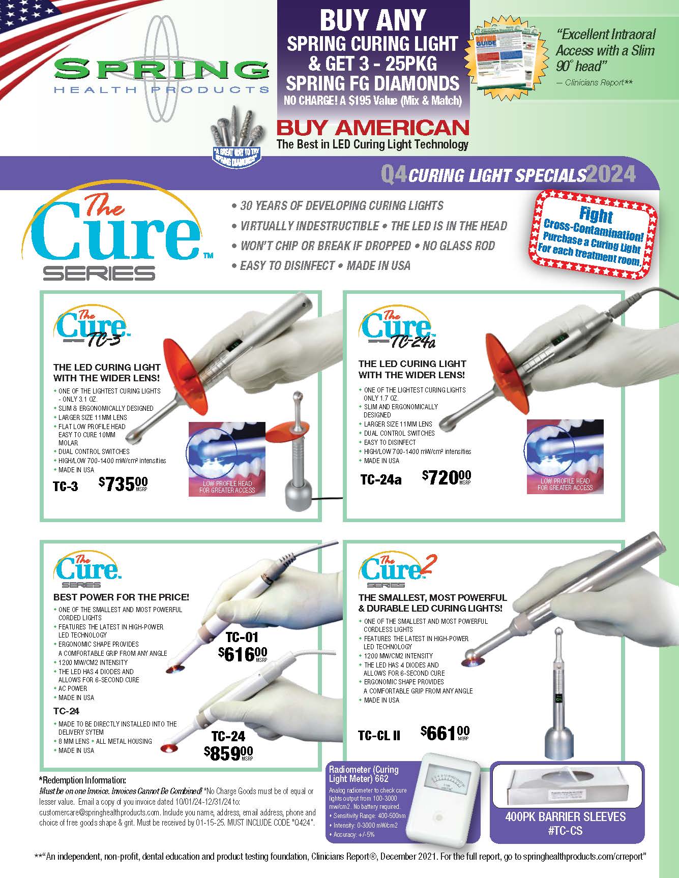 Spring Health Curing Lights Q4 2024 Specials