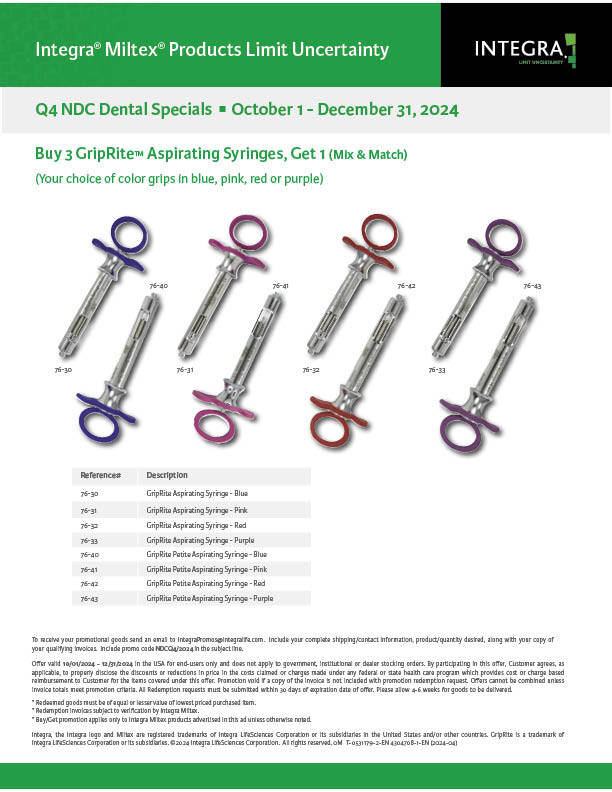 Integra Miltex 2024 Q4 NDC Dental Promos_ab